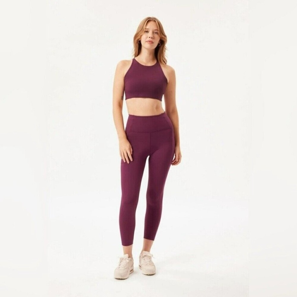 Girlfriend Collective High Rise Compressive Crop Leggings Wine Plum Size XXL 2X